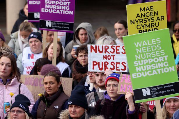 Student nurses and staff protest proposed closure of Cardiff University School of Nursing